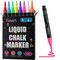 8 Pack Extra Fine Tip Chalk Markers (1mm Point), Liquid Chalk Pens - Dry Erase Marker Pens for Blackboard, Chalkboards, Windows, Glass, Bistro, Cars, Signs, Chalkboard Labels Included